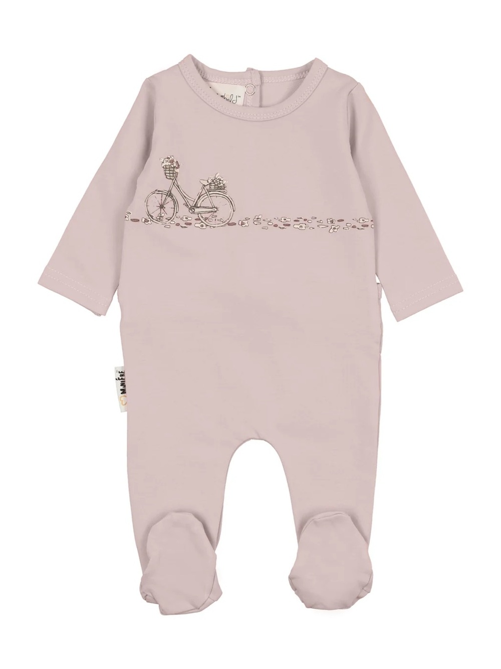 NWT Manière Child Pink Bicycle Footie Romper 12 Months